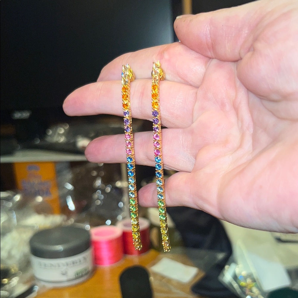 Kurt Geiger Multicolor Drop Earrings NWOT